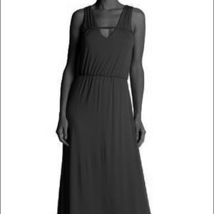 VANITY ROOM Black Maxi V Cutout Strap Dress size XS